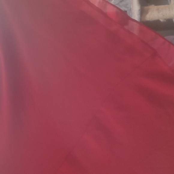 Hailey red satin chiffon strapless prom homecoming occasion dress sz 8 gown - Picture 4 of 6